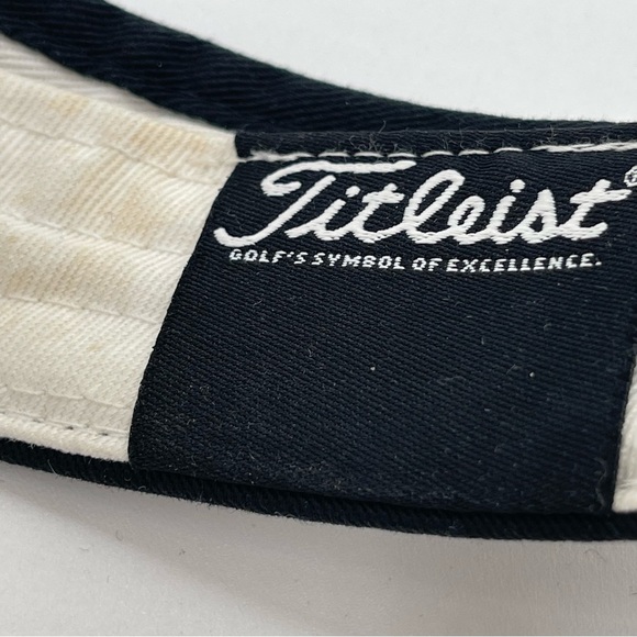Titleist Pro V1 Footjoy Sun Visor Hat Cap Black & White One Size Adjustable - Picture 10 of 12